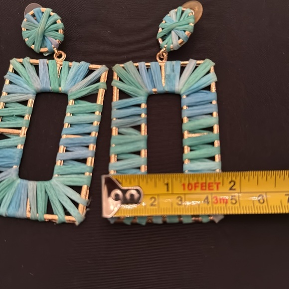 3 pairs of awesome earrings!! Purple pair, southwestern colors & a turquoise mlb - Picture 7 of 8